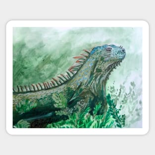 Iguana Painting Sticker